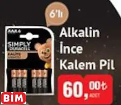 ALKALİN İNCE KALEM PİL ALKALİN İNCE KALEM PİL